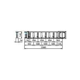 Canalis - lungime dreapta - 400 a - 2 m - 8 trape derivatie - Bara capsulata-canalis ks - Canalis - KSA400ED4208