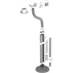 Optiline 45 - stâlp servicii - 1 față - natural - 2450 mm - Coloane, minicoloane echipabile optiline 45 - Optiline 45 - ISM20112