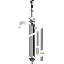 Optiline 45 - stâlp servicii - 2 fețe - natural - 2700...3100 mm - Coloane, minicoloane echipabile optiline 45 - Optiline 45 - ISM20106