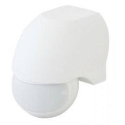 Detector de mişcare infraroşu de perete, alb 230 VAC, 180°, max. 12 m, 10 s-12 min, 3-2000lux, IP44