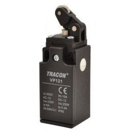 Limitator de cursă cu rolă şi tampon 1×NO+1×NC, 6A/230V AC, IP65