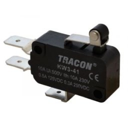 Microântrerupător cu tijă-arc şi rolă 1×CO 10(3)A/230V, 15mm, 6,3x0,8 mm, IP00