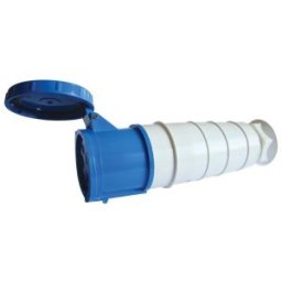 Priză industrială pe cablu, cu protecţie mărită 125A, 250V, 2P+E, 6h, IP67
