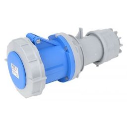 Priză industrială pe cablu, cu protecţie mărită 63A, 250V, 2P+E, 6h, IP67