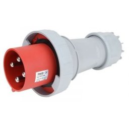 Fişă industrială, cu protecţie mărită 125A, 400V, 3P+E, 6h, IP67