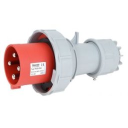 Fişă industrială, cu protecţie mărită 63A, 400V, 3P+E, 6h, IP67