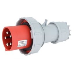 Fişă industrială, cu protecţie mărită 63A, 400V, 3P+N+E, 6h, IP67