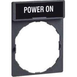 Suport legendă 30 x 40 mm cu legendă 8 x 27 mm cu marcaj power on - Butoane si lampi din metal Ø22 - ZBY2326