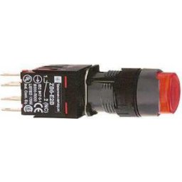 Buton Cu Rev,Iluminat Led,Rosu,24V,1Ni