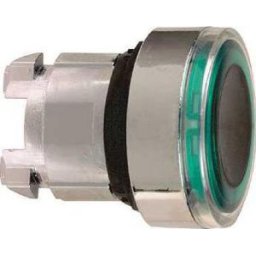 Cap buton luminos încastrat verde - Butoane si lampi din metal Ø22 - Harmony xb4 - ZB4BW933