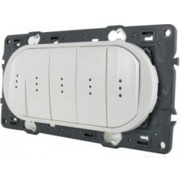 CELIANE Clapeta 5 intrerupatoare compacte cu led IP20 Alb 68020