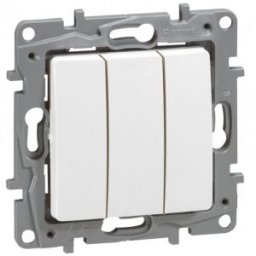 NILOE Intrerupator triplu Alb 764503