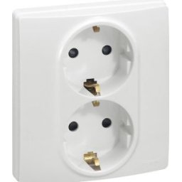 NILOE Priza dubla cu impamantare Alb 764534