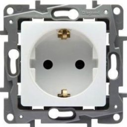 NILOE Priza simpla cu impamantare cu protectie mecanica pentru copii Alb 764529