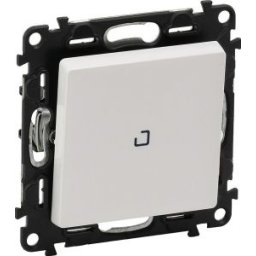 Buton inversor cu lumina de control LED VALENA LIFE Alb 752112
