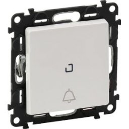 Buton inversor cu lumina de control si pictograma LED VALENA LIFE Alb 752116