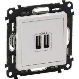 Incarcator USB dublu, 5V, 1500mA VALENA LIFE Alb 753112