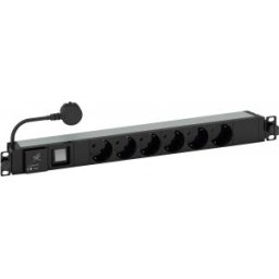 Pdu 19" 6 Prize Standard German Cu Intrerupator On/Off Si Protectie La Supratensiune Cu Lumina De Control 646836