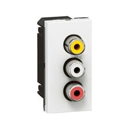 Prise Triple Rca Aud&Vid Bl 572273