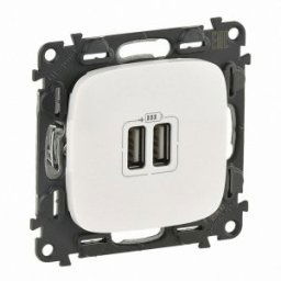 Incarcator Usb Dublu 5V 1500Ma Alb Perlata Valena Allure 754999