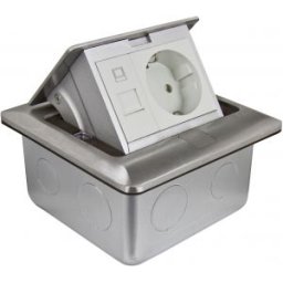 Doza pard popup met IP44 rect 2P+E+RJ45