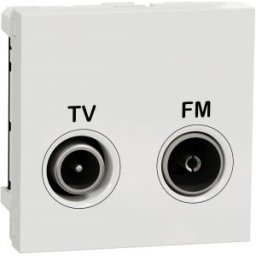 UNICA Priza de capat TV-Fm 2 module Alb