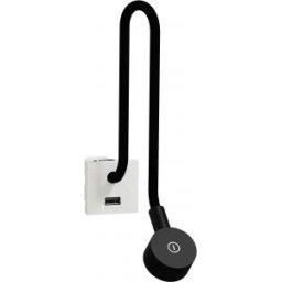 UNICA Veioza + incarcator USB tip A Alb 2 module