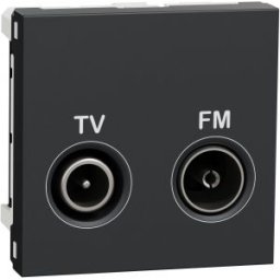 UNICA Priza TV-FM 2 module Antracit