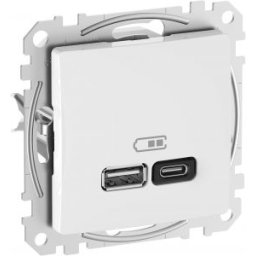 SEDNA Design Priza incarcator rapid USB A+C 45W Alb