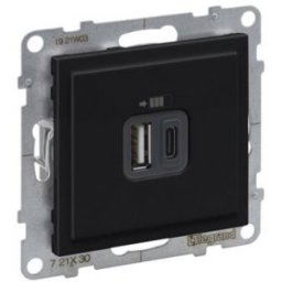SUNO Priza USB tip A + C 15W Negru 721430
