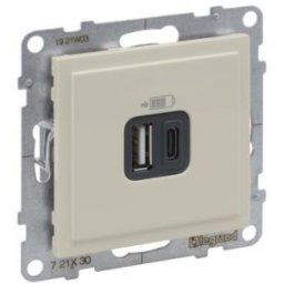 SUNO Priza USB tip A + C 15W Ivoar 721230