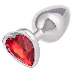 California Exotics Jewel Heart Plug Small Ruby