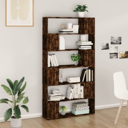 Biblioteca/Separator de camera, stejar afumat, 100x24x188 cm GartenMobel Dekor
