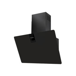 Hota decorativa Faber SOFT EDGE 80 NERO INGO, Sticla, 720 m3 /h, Iluminare LED, 4 viteze, 80 cm, Negru