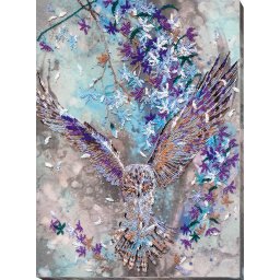 Set broderie cu margele cusute, Ceata florilor, 33x44 cm