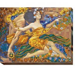 Set broderie cu margele cusute, Rauri de iubire, 34x26 cm