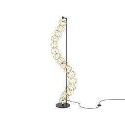 Lampadar Golden Cage, 48W LED, metal negru, auriu