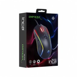 Mouse INCA Gaming IMG-GT16,6400dpi, 7 Taste USB,Negru