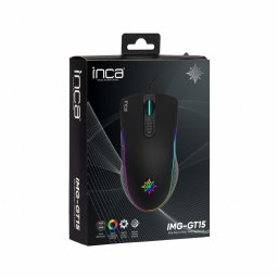 Mouse Gaming Maus IMG-GT15-RGB, 7 Tasten, Negru