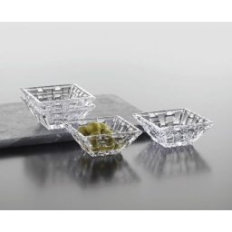 BOSSA NOVA - Bol patrat sticla cristalina 8.5 cm ( set 4 bucati)
