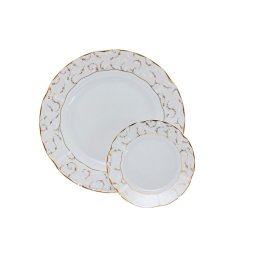 VIVIEN decor AUR - Serviciu de tort portelan (6 persoane)