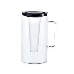 Carafa sticla termorezistenta cu insert pentru gheata 2.5 L