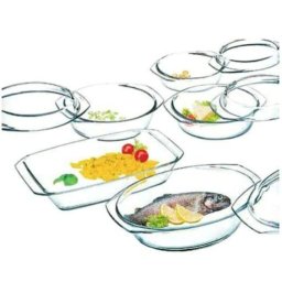 Set vase rotunde termorezistente (9 piese)