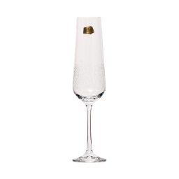 SANDRA FROZEN - Pahare sampanie sticla cristalina Bohemia 200 ml (set 6 bucati)