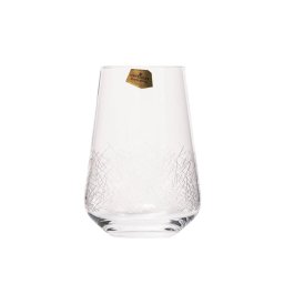 SANDRA FROZEN - Pahare apa sticla cristalina Bohemia 380 ml (set 6 bucati)