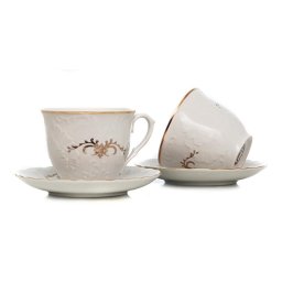 CAROLINE - Serviciu de cafea portelan (6 persoane - 12 piese)