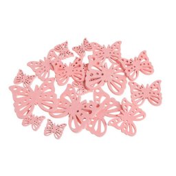 Fluturasi lemn color pentru aranjamente florale set 18 buc
