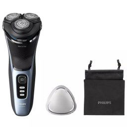 Aparat de barbierit Aparat de ras PHILIPS Seria3000 S3243/12, Wet&Dry, autonomie 60 min, 3 elemente de taiere, albastru