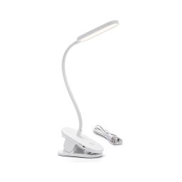 Lampă LED reîncărcabilă dimabilă de masă cu clemă Aigostar LED/2,5W/5V 1200mAh alb