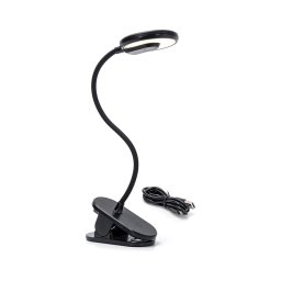 Lampă LED reîncărcabilă dimabilă de masă cu clemă Aigostar LED/2,5W/5V 1800mAh negru